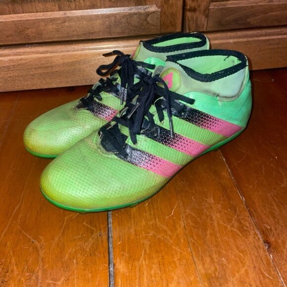 Adidas Mens Rare Ace 16.2 Primemesh FG AQ2552 Lime Green Soccer Cleats 7.5 - Picture 2 of 9